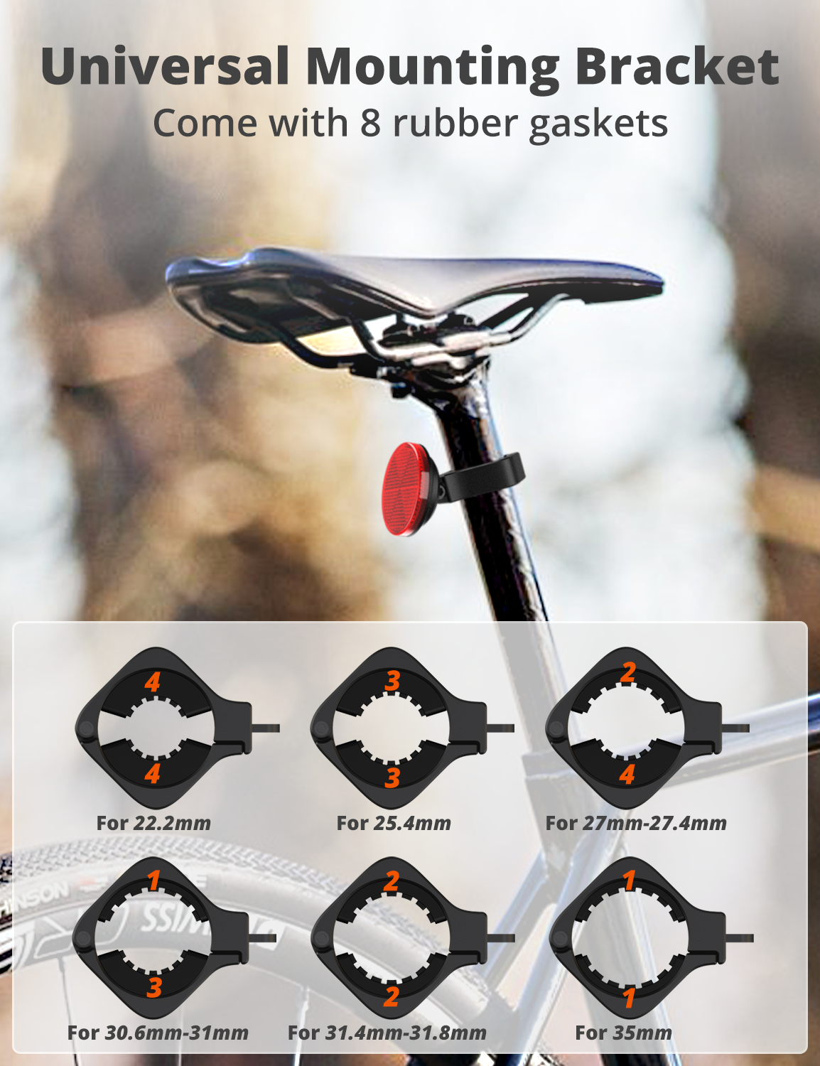 SUPMEGA Hidden AirTag Bike Reflector